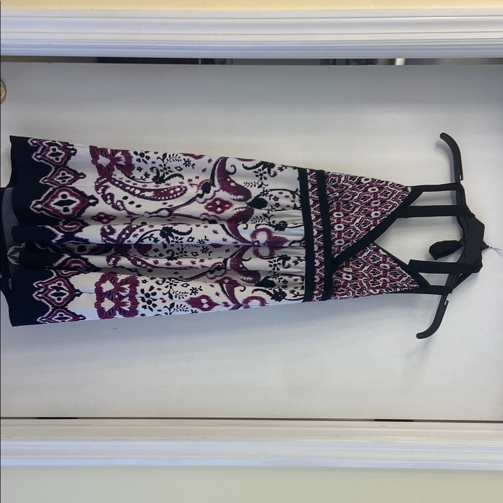 Apt. 9 Purple and Black Patterned Dress